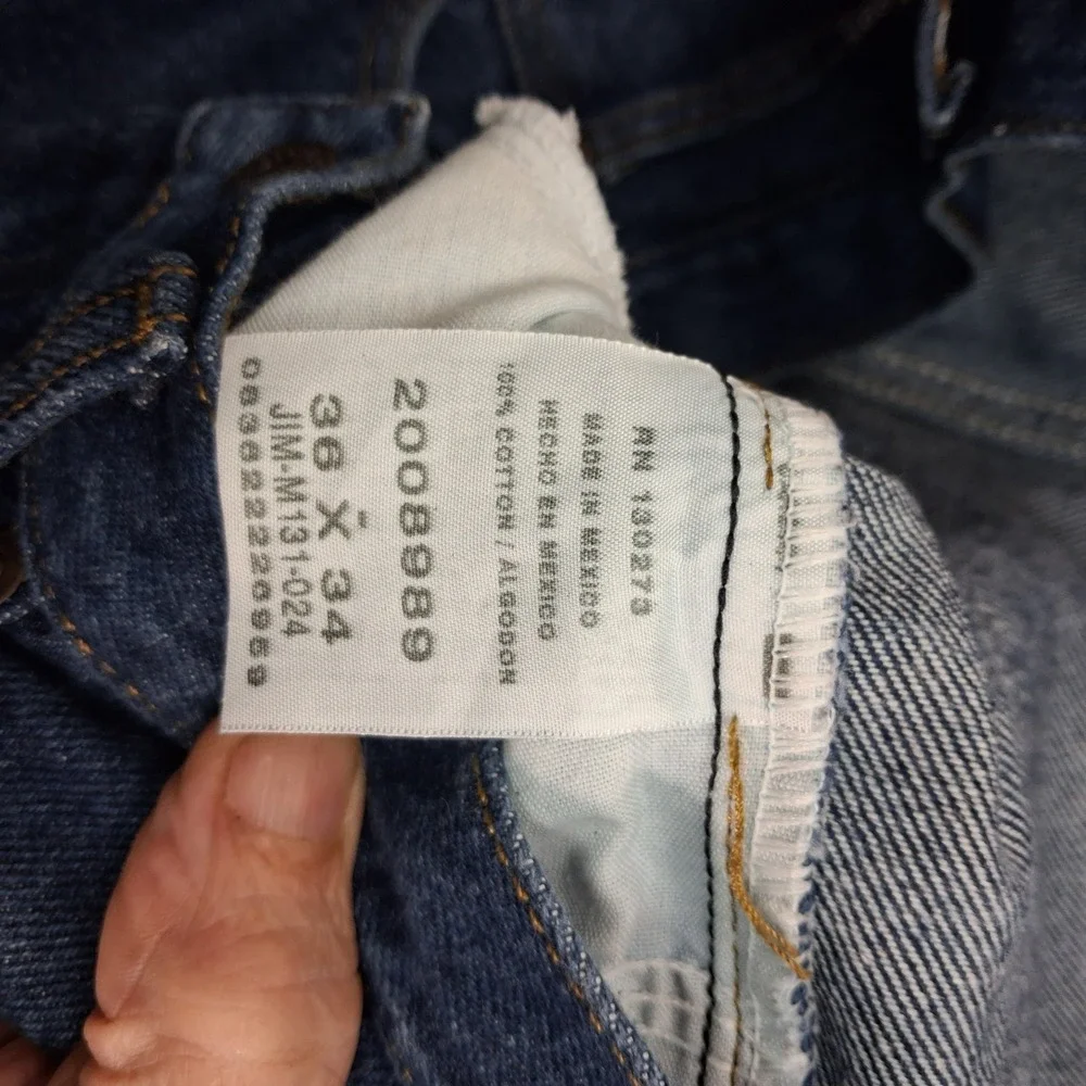 Lee Jeans Mens 36x34 Regular Fit Blue 2008989 Medium Wash EUC
